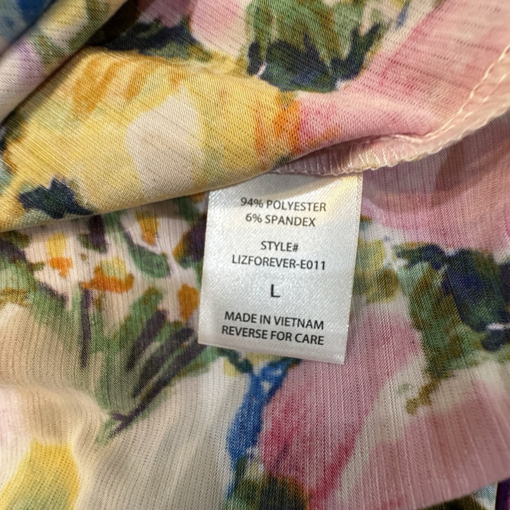 NWT Dear Scarlett Women's Sz Large Wrinkle Free Floral Dress Knee Length - Picture 5 of 6